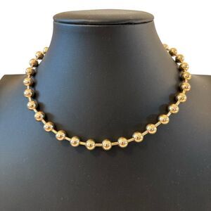 Goldtone Ball Choker Necklace.